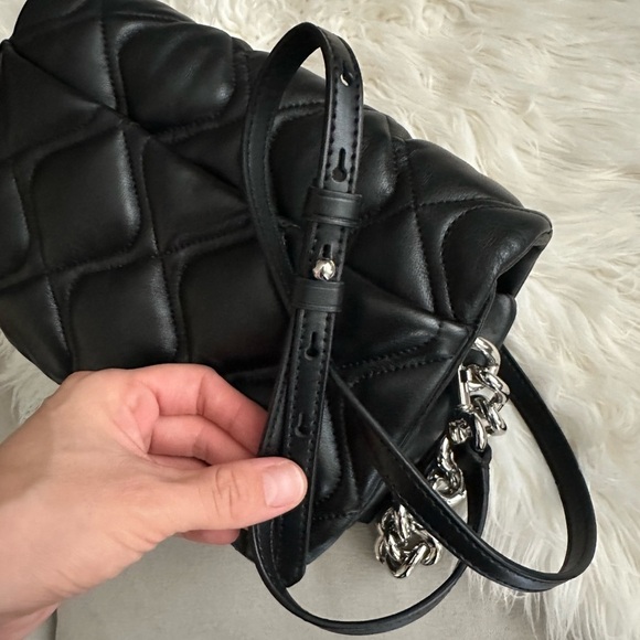 Marc Jacobs Quilted Smooth Leather Shoulder Crossbody Bag Black - Picture 11 of 15